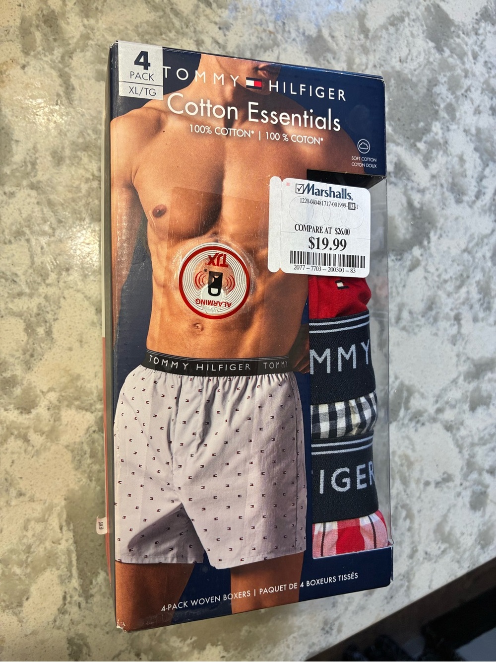 Tommy Hilfiger 4-Pack Cotton Essentials Boxers - Navy, White, Red